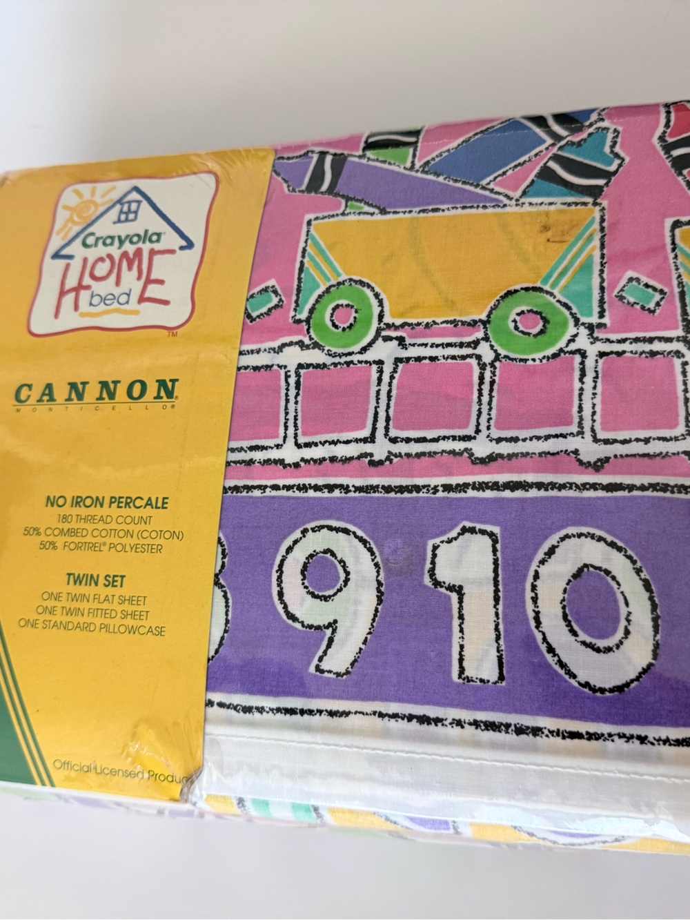 Crayola Twin Sheet Set with Pink, Purple, Yellow Graphics